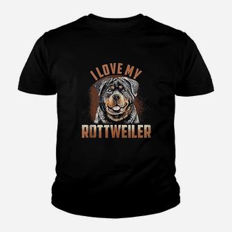 Dog Owner Gift Pet Animals Dog Breed Rottweiler Youth T-shirt | Crazezy DE