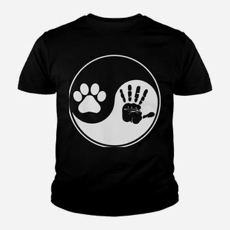 Dog Paw Human Hand Dogs Owner Animal Lover Pet Puppies Youth T-shirt | Crazezy DE