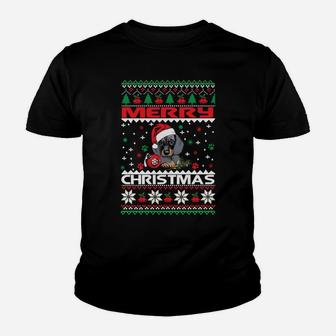 Dog Ugly Christmas Sweater Style Design Cute Dachshund Xmas Sweatshirt Youth T-shirt | Crazezy UK
