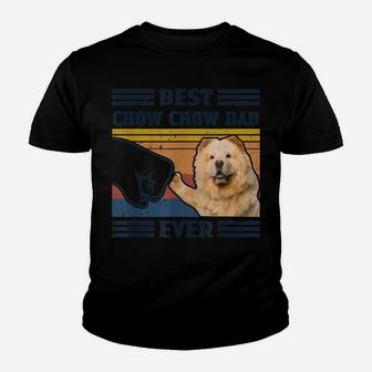 Dog Vintage Best Chow Chow Dad Ever Father's Day Youth T-shirt | Crazezy