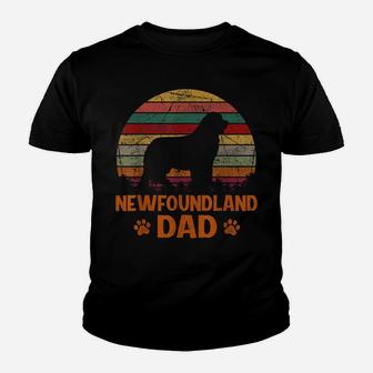 Dog Vintage Best Newfoundland Dad Ever Dog Lover Youth T-shirt | Crazezy
