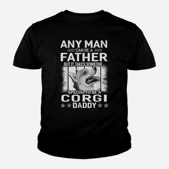 Dogs 365 Corgi Dog Daddy Dad Gift For Men Youth T-shirt | Crazezy UK