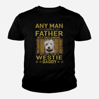 Dogs 365 Westie Dog Daddy Dad Gift For Men Youth T-shirt | Crazezy CA