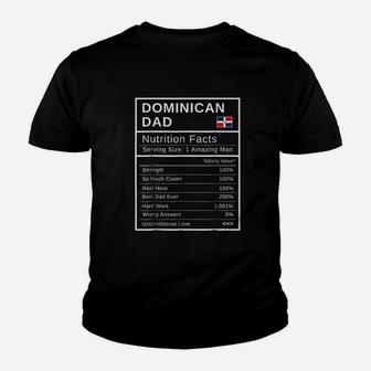 Dominican Dad Nutrition Facts Youth T-shirt | Crazezy UK