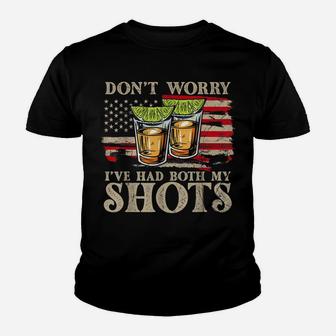 Don't Worry I've Had Both My Shots Funny Two Shots Tequila Youth T-shirt | Crazezy