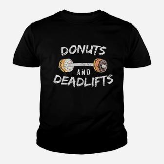 Donut Workout Donuts And Deadlifts Youth T-shirt | Crazezy DE