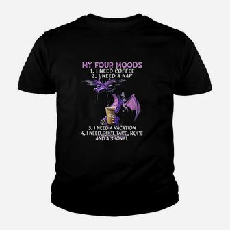 Dragon My Four Mode I Need Coffee I Need A Nap Youth T-shirt | Crazezy