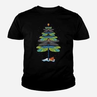 Dragonfly Christmas Tree Christmas Spirit Animal Funny Sweatshirt Youth T-shirt | Crazezy
