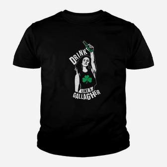Drink Like A Gallagher Ladies Burnout Youth T-shirt | Crazezy