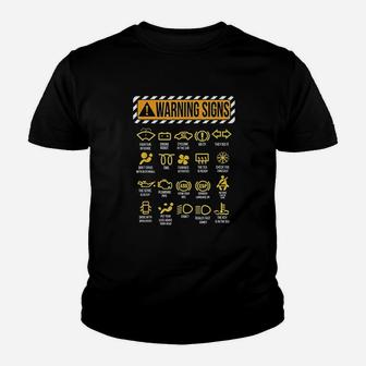 Driving Warning Signs Youth T-shirt | Crazezy DE