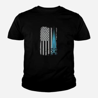 Drone Racing Distressed Usa American Flag Quadcopter Pilot Youth T-shirt | Crazezy