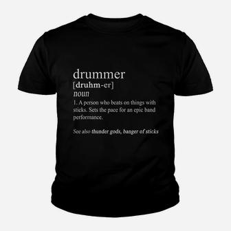 Drummer Definition Youth T-shirt | Crazezy UK
