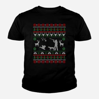 Duck Hunting Ugly Christmas Sweatshirt Hunter Christmas Gift Youth T-shirt | Crazezy CA