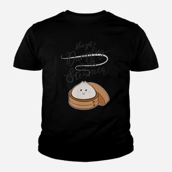 "Dumpling In The Steamer" Funny Cute Pregnancy Announcement Youth T-shirt | Crazezy