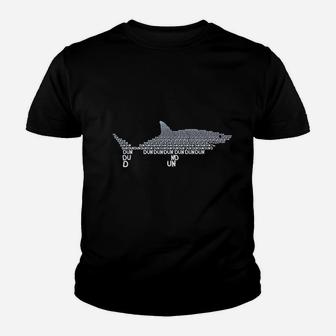 Dun Dun Shark Theme Cool Graphic Great White Music Youth T-shirt | Crazezy