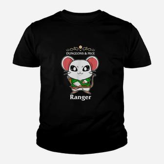 Dungeons And Mice Rpg D20 Ranger Roleplaying Tabletop Gamers Youth T-shirt | Crazezy