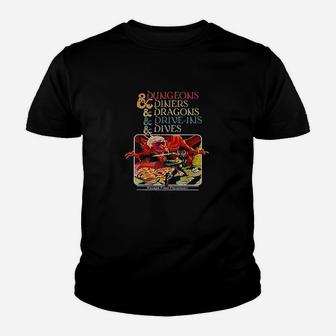 Dungeons Diners Dragons Driveins Dives Vintage Youth T-shirt | Crazezy