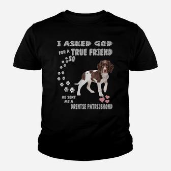 Dutch Partridge Dog Mom Dad Print, Cute Drentse Patrijshond Youth T-shirt | Crazezy