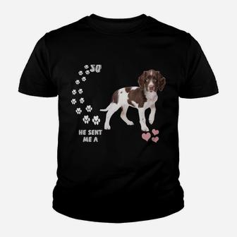 Dutch Partridge Dog Mom Dad Print, Cute Drentse Patrijshond Youth T-shirt | Crazezy CA