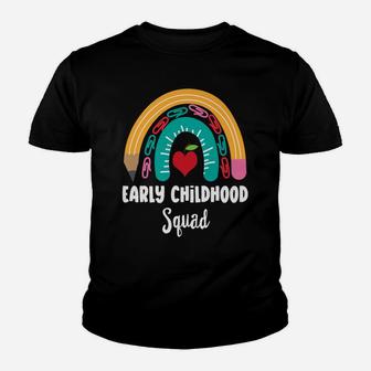 Early Childhood Squad, Funny Boho Rainbow For Teachers Youth T-shirt | Crazezy