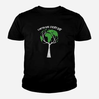 Earth Day Every Day Global Plant A Tree Distressed Youth T-shirt - Monsterry