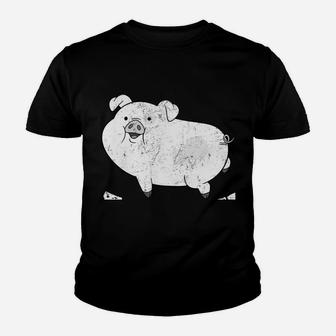 Easily Distracted By Pigs Tee Pig Farm Lover Gift Christmas Youth T-shirt | Crazezy