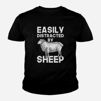 Easily Distracted By Sheep Youth T-shirt | Crazezy DE