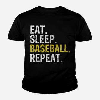 Eat Sleep Baseball Repeat Gift Zip Hoodie Youth T-shirt | Crazezy DE