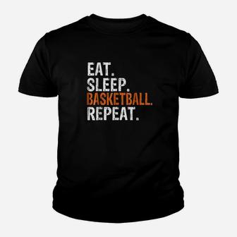 Eat Sleep Basketball Repeat Gift Youth T-shirt | Crazezy