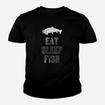 Eat Sleep Fish Youth T-shirt | Crazezy