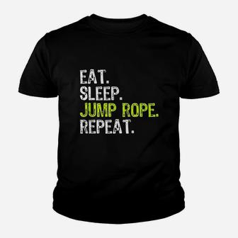 Eat Sleep Jump Rope Roping Jumping Skipping Gift Youth T-shirt | Crazezy