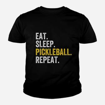 Eat Sleep Pickleball Repeat Player Gift Youth T-shirt | Crazezy