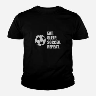 Eat Sleep Soccer Repeat Best Gift For Soccer Fans Youth T-shirt | Crazezy