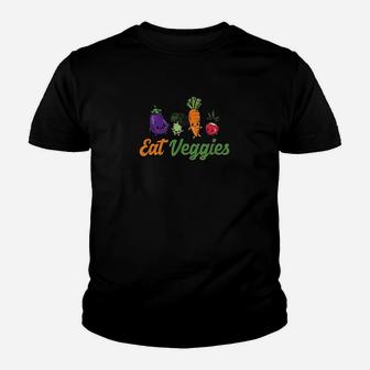 Eat Veggies Vegans Fitness Veganism Foodie Youth T-shirt | Crazezy