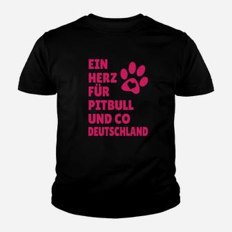 Ein Herz Für Pitbull Und Co Kinder T-Shirt - Seseable