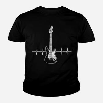 Electric Guitar Heartbeat Musician Youth T-shirt | Crazezy AU