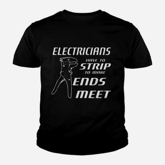 Electricians Strip Youth T-shirt | Crazezy