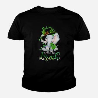 Elephant A Wee Bit Irish For Patrick's Day Lover Youth T-shirt - Monsterry