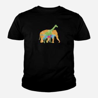 Elephant Giraffe Lion Flamingo Boho Art Premium Youth T-shirt - Thegiftio UK