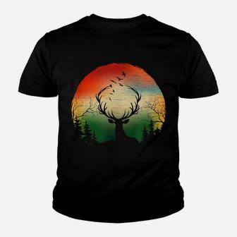 Elks Wapiti In The Woods, Mountains Wild Hunting Camping Youth T-shirt | Crazezy DE