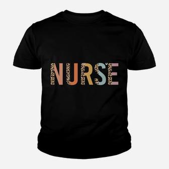 Emergency Nurse Leopard Print Er Nurse Nursing School Women Sweatshirt Youth T-shirt | Crazezy
