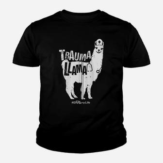 Emergency Nurse - Trauma Llama - Er Nurse Appreciation Zip Hoodie Youth T-shirt | Crazezy