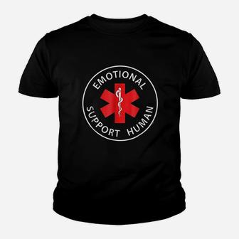 Emotional Support Human Youth T-shirt | Crazezy