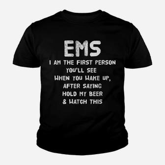 Ems Funny Definition Noun Emt Humor T Shirt Youth T-shirt | Crazezy UK