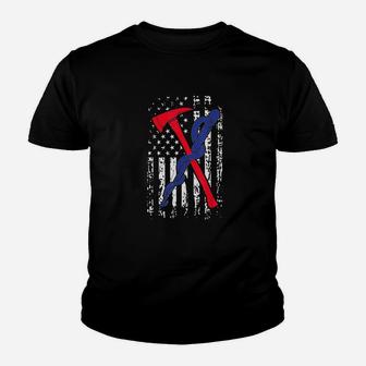 Emt Firefighter Firefighter Ems Usa Flag Gift Youth T-shirt | Crazezy CA