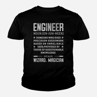 Engineer Definition Funny Noun Engineering Dictionary Term Youth T-shirt | Crazezy UK