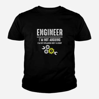 Engineer Im Not Arguing Engineering Distressed Quote Youth T-shirt - Monsterry