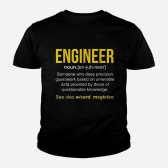 Engineer Noun Definition Funny Engineering Youth T-shirt | Crazezy