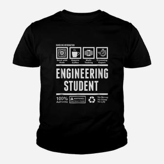 Engineering Student Youth T-shirt | Crazezy