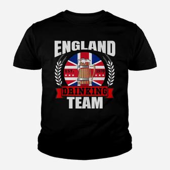 England Drinking Team Funny English Uk Flag Beer Party Gift Youth T-shirt | Crazezy UK